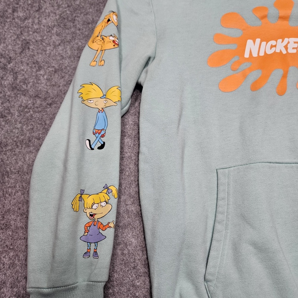 Nickelodeon 90's Cartoons Hoodie Rugrats, Rocko, Arnold Size Large Sweatshirt - Picture 5 of 10